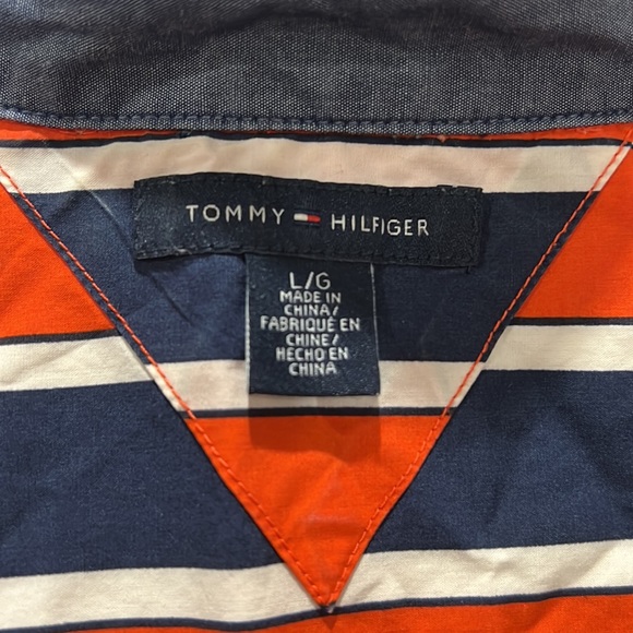 Navy blue, orange, white horizontal strips - Picture 5 of 5